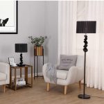 7-SOGA 2X 55cm Black Table Lamp with Dark Shade LED Desk Lamp