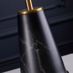 5-SOGA 4X 68cm Black Marble Bedside Desk Table Lamp Living Room Shade with Cone Shape Base
