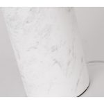 7-SOGA 2X 60cm White Marble Bedside Modern Desk Table Lamp Living Room Shade with Cylinder Base