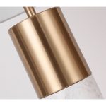 6-SOGA 4X 60cm White Marble Bedside Modern Desk Table Lamp Living Room Shade with Cylinder Base