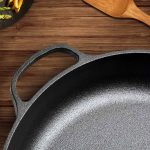 4-SOGA 2X 29cm Round Cast Iron Frying Pan Skillet Steak Sizzle Platter with Helper Handle