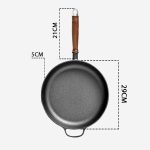 5-SOGA 2X 29cm Round Cast Iron Frying Pan Skillet Steak Sizzle Platter with Helper Handle