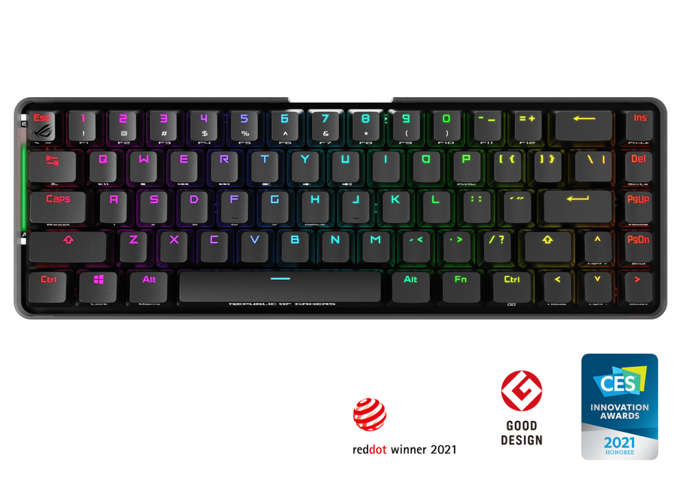 ASUS M601 ROG FALCHION NX Red Switch Compact 65% Wireless Mechanical Gaming Keyboard Keyboards