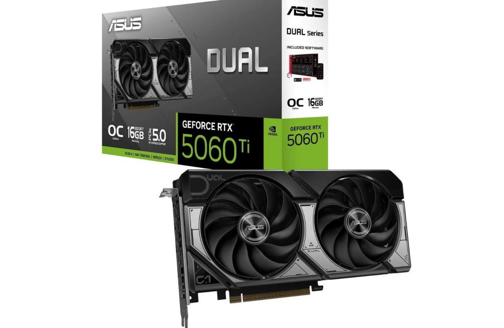ASUS nVidia GeForce PRIME-RTX5060TI-16G RTX 5060 Ti 16GB GDDR7 2572MHz Boost Clock Video/Graphics Cards