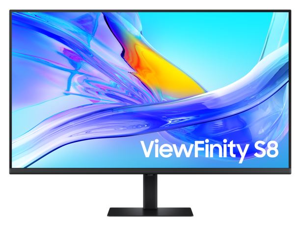 Samsung 37' ViewFinity S8 UHD 4K 3840x2160 HDR10 16:9 60Hz 5ms 350 cd/㎡ VA DP HDMI USB-C HUB LAN HAS Tilt Swivel VESA Gaming Monitor Black 3YR Monitors