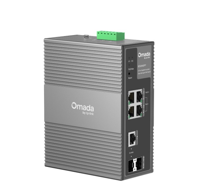 TP-Link IES206GPP Omada 6-Port Gigabit Industrial Easy Managed Switch with 3-Port PoE+ and 1-Port PoE++ Network - SMB