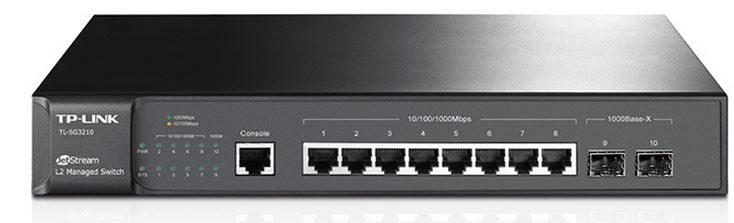 TP-Link SG3210 JetStream 8-Port Gigabit L2 Managed Switch with 2 SFP Slots Omada Network - SMB