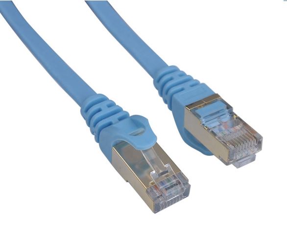 8Ware CAT7 Cable 0.5m (50cm) - Blue Color RJ45 Ethernet Network LAN UTP Patch Cord Snagless Flat cable Cables