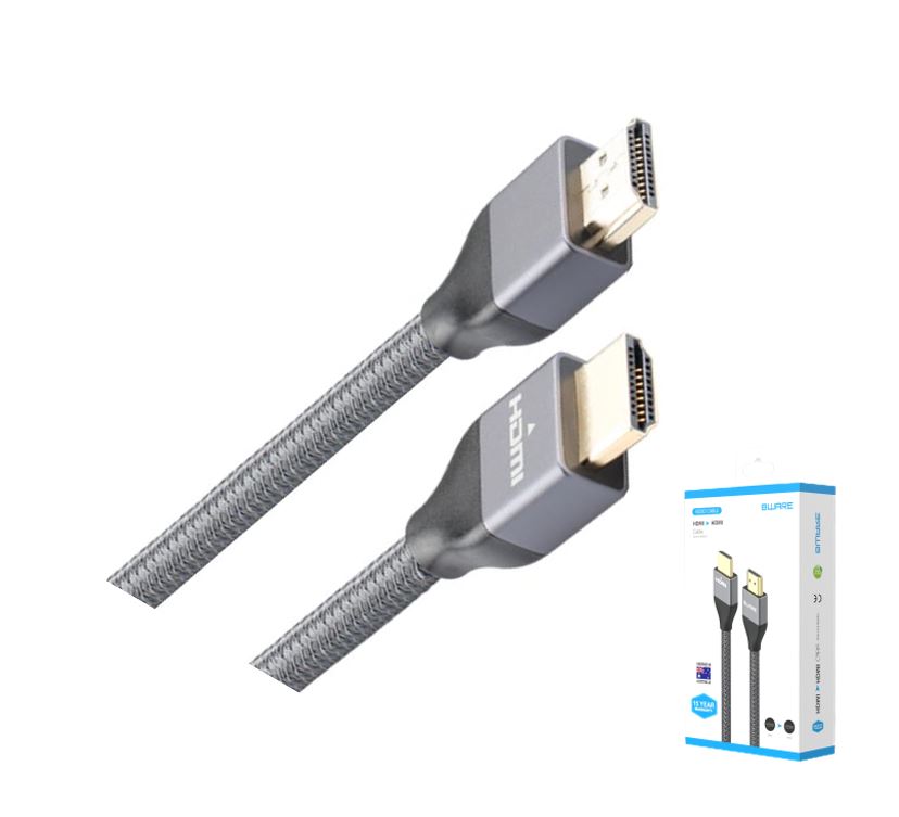 8Ware Premium HDMI 2.0 Cable 5m Retail Pack 19 pins Male to Male UHD 4K HDR High Speed Ethernet ARC Gold Plated for TV XBOX One PS5 PS4 Laptop Monitor Cables