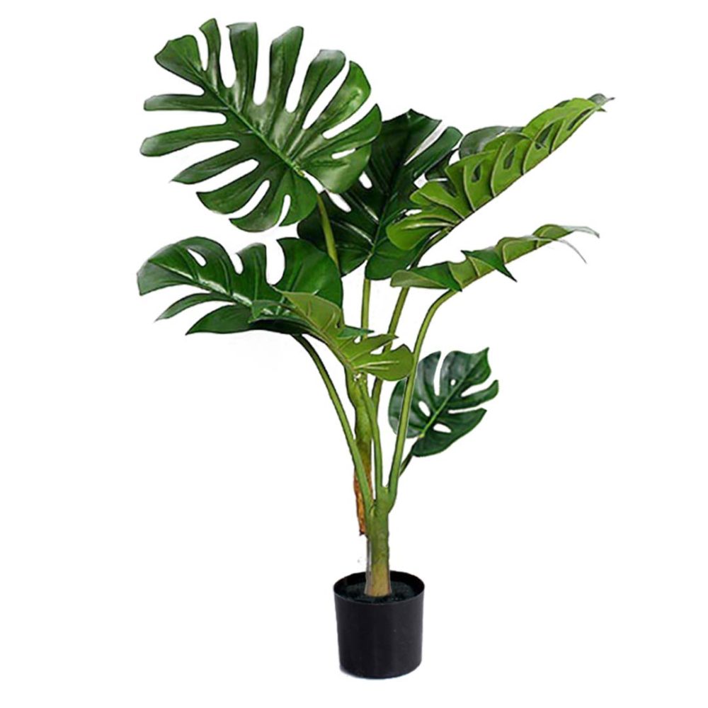 1-SOGA 120cm Artificial Green Indoor Turtle Back Fake Decoration Tree Flower Pot Plant