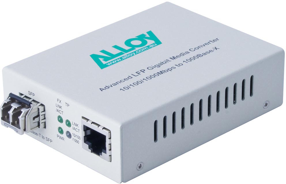 Alloy GCR2000SFP Gigabit Standalone/Rackmount Media Converter Network - Consumer