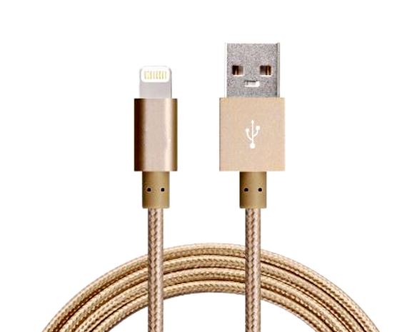 Astrotek 1m USB Lightning Data Sync Charger Gold Color Cable for iPhone X 9 8 7S 7 Plus 6S 6 Plus 5 5S iPad Air Mini iPod Cables