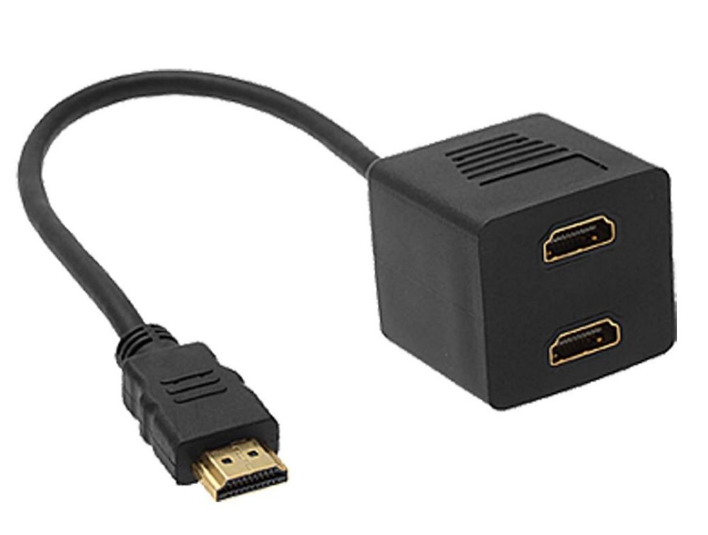 Astrotek HDMI Splitter Cable 15cm - v1.4 Male to 2x Female Amplifier Duplicator Full HD 3D Cables