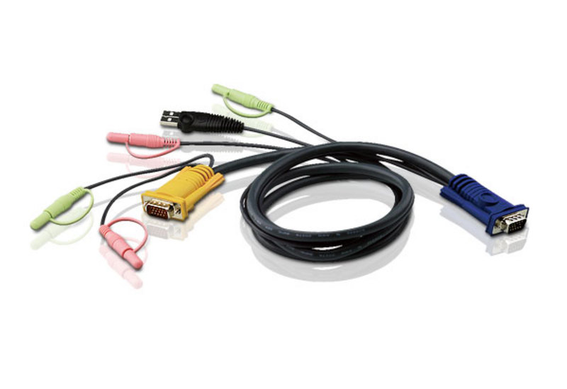 Aten KVM Cable 1.8m with VGA KVM Switch & Video