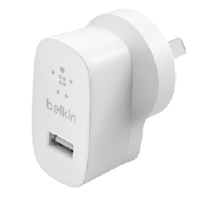 Belkin BoostCharge 12W USB-A Wall Charger - White (WCA002auWH) Chargers - Mobile Devices