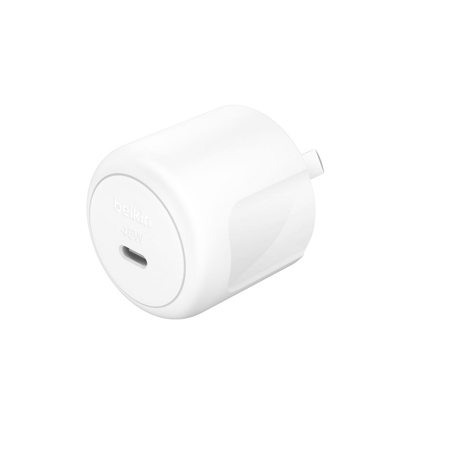 Belkin BoostCharge Compact 45W USB-C PD 3.1 Wall Charger - White (WCA013auWH) Chargers - Mobile Devices