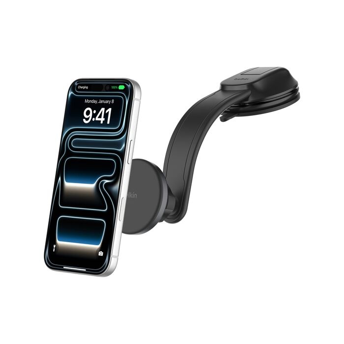 Belkin BoostCharge Magnetic Wireless Car Charging Dash Mount With Qi2 Black - (WIC011fqBK) Car Accessories