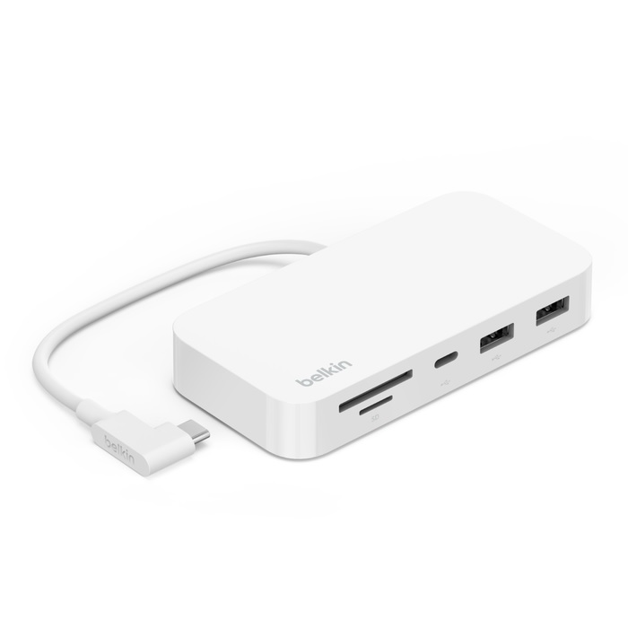 Belkin Connect USB-C 6-in-1 Multiport Hub with Mount - White (INC011btWH) Notebook Accessories