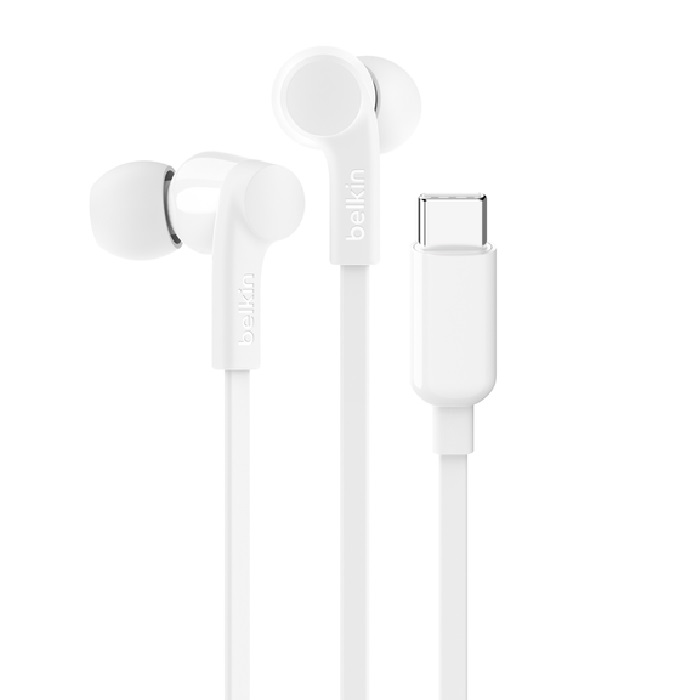 Belkin SoundForm USB-C Wired Earbuds - White (G3H0002FQWHV2) Speakers