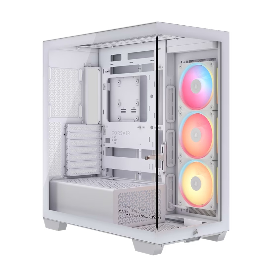 Corsair 3500X LX-R RGB iCUE LINK Mid-Tower PC Case - White Cases & Accessories