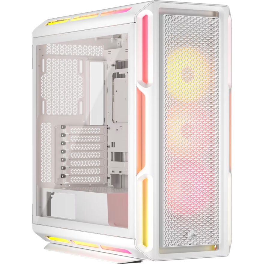 Corsair iCUE LINK 5000T LX RGB Mid-Tower High-Performance PC Case - White Cases & Accessories