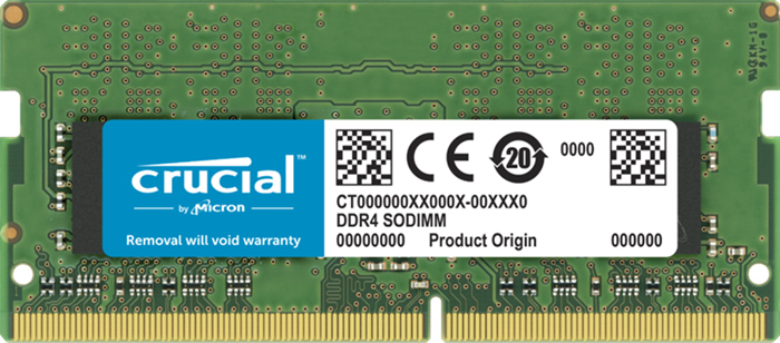Crucial 32GB (1x32GB) DDR4 SODIMM 3200MHz CL22 1.2V Dual Ranked Notebook Laptop Memory RAM Memory