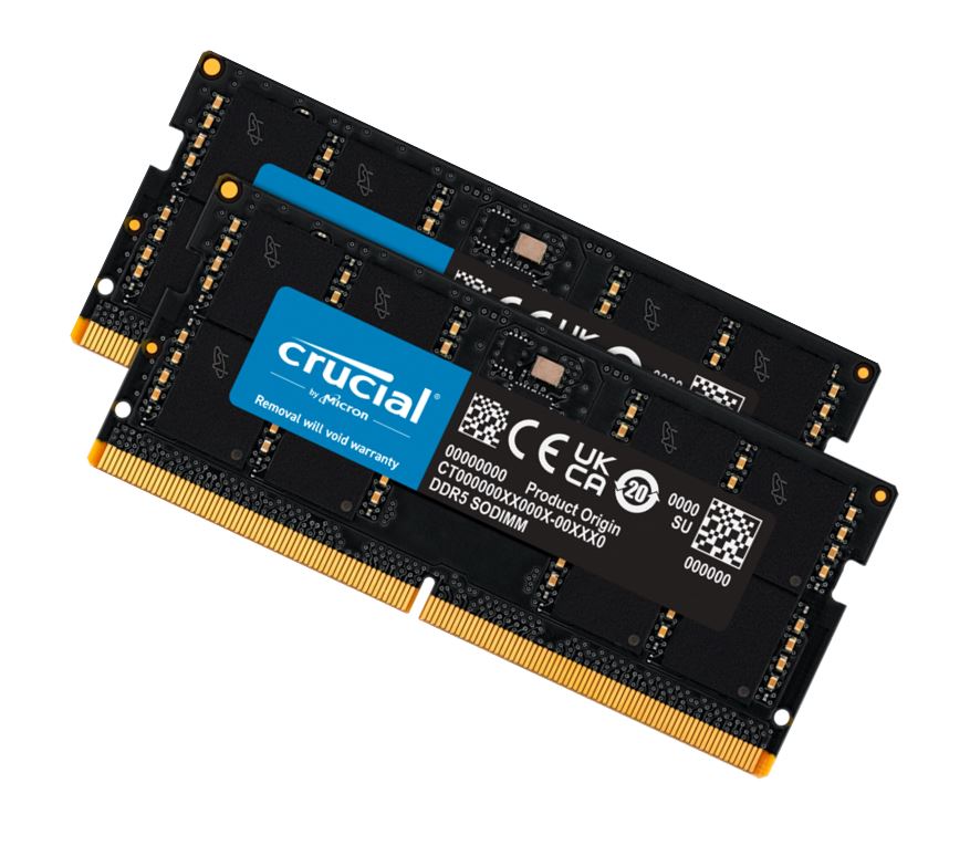 Crucial 32GB (2x16GB) DDR5 SODIMM 5600MHz CL46 Notebook Laptop Memory Memory