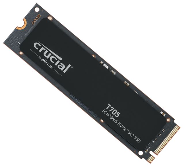 Crucial T705 4TB Gen5 NVMe SSD - 14100/12600 MB/s R/W 2400TBW 1500K IOPs 1.5M hrs MTTF DirectStorage for Intel 14th Gen & AMD Ryzen 7000 Hard Disk Drives - SSD
