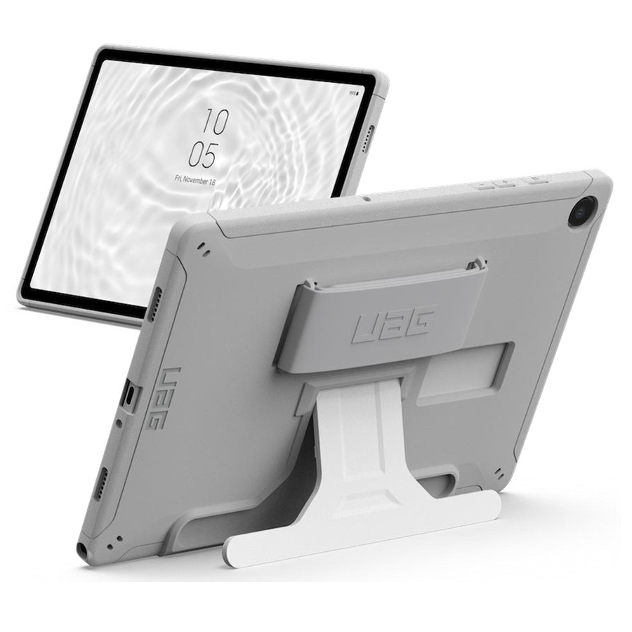 EOL UAG Scout Samsung Galaxy Tab A11+/ Tab A9+ (11') with Kickstand & Handstrap Rugged Case No Retail Packaging - White/Grey (224462BH4130) iPad