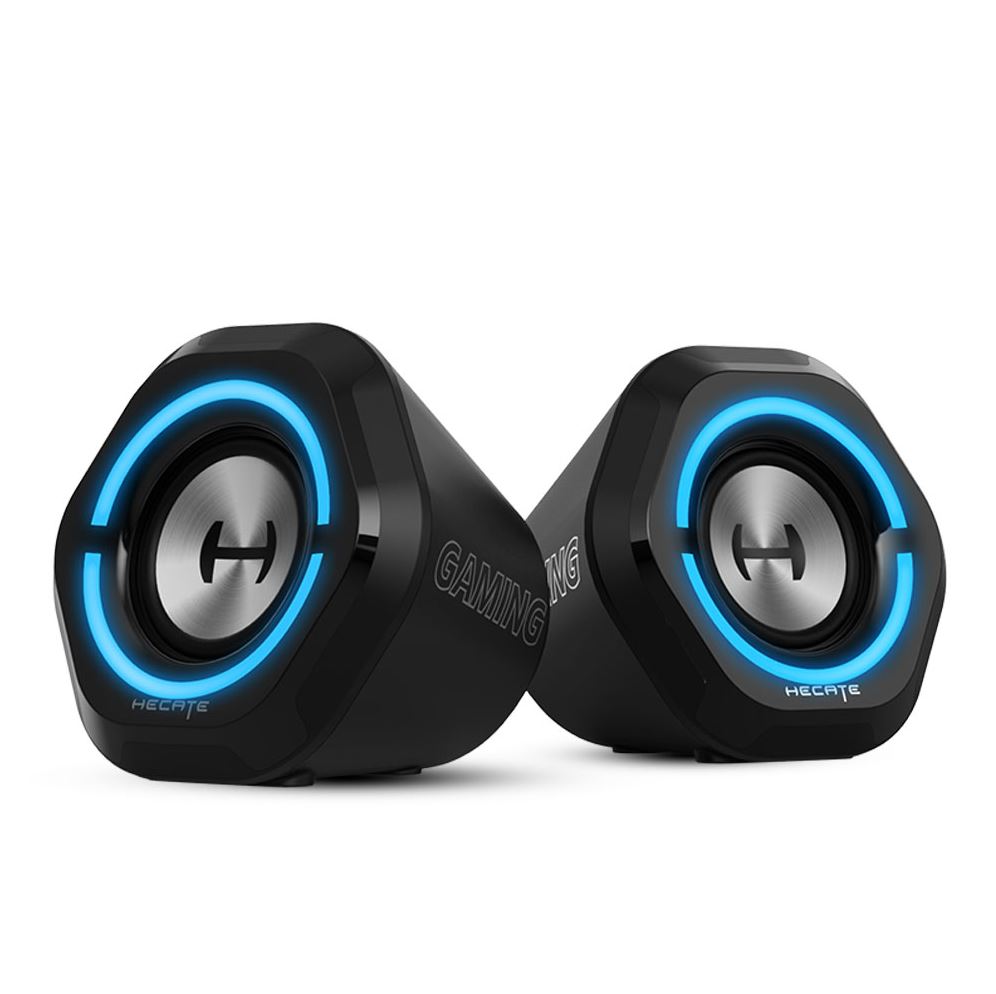 Edifier G1000 Gaming 2.0 Speakers System - Bluetooth V5.0/ USB Audio/ AUX Input/RGB 10 Light Effects/ 10W RMS Power - Black Speakers
