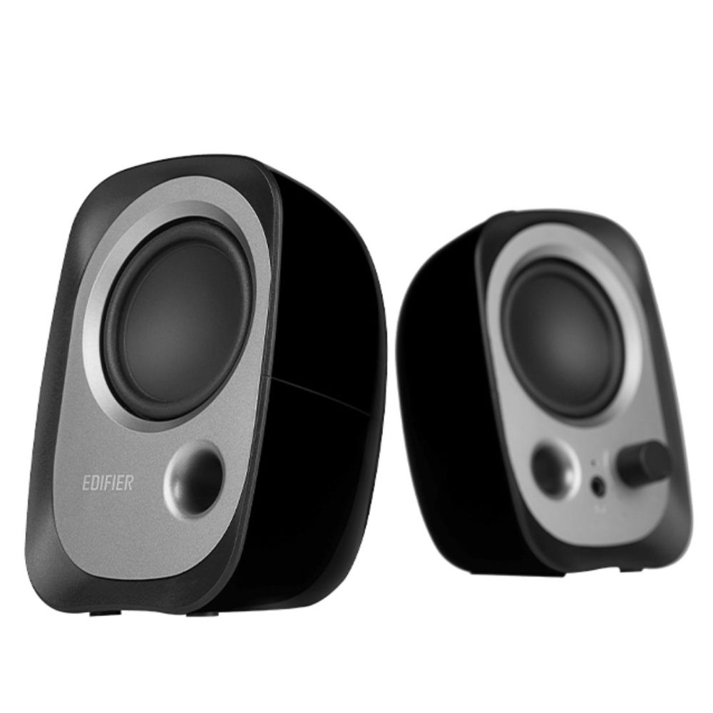 Edifier R12U USB Compact 2.0 Multimedia Speakers System (Black)- 3.5mm AUX/USB/Ideal for Desktop Speakers
