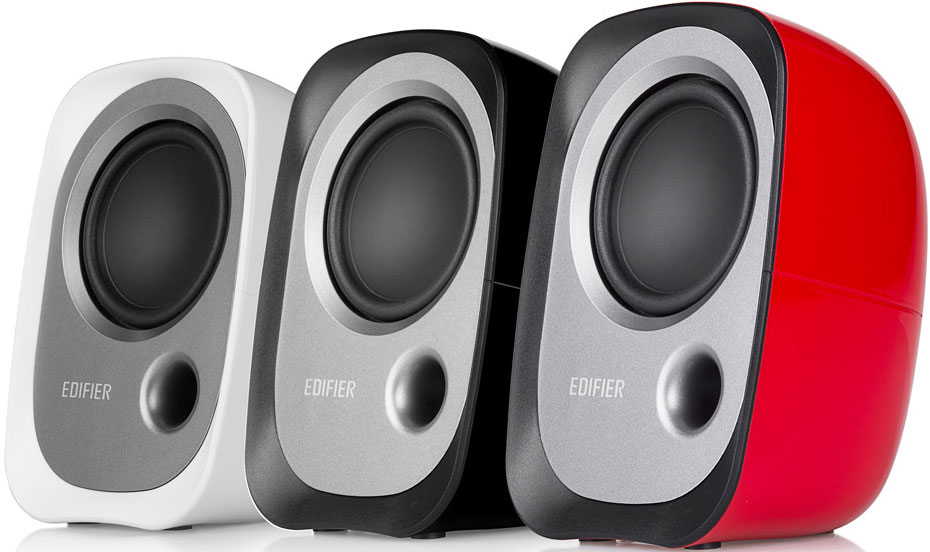 Edifier R12U USB Compact 2.0 Multimedia Speakers System (White) - 3.5mm AUX/USB/Ideal for Desktop Speakers