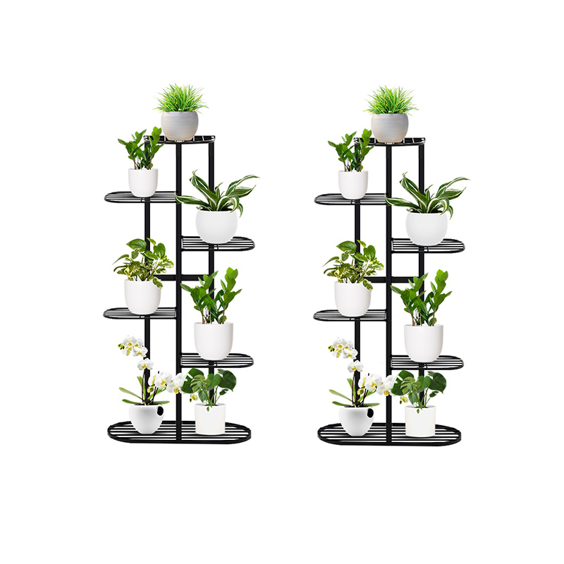 1-SOGA 2X 6 Tier 7 Pots Black Metal Plant Rack Flowerpot Storage Display Stand Holder Home Garden Decor 1-SOGA 2X 6 Tier 7 Pots Black Metal Plant Rack Flowerpot Storage Display Stand Holder Home Garden Decor