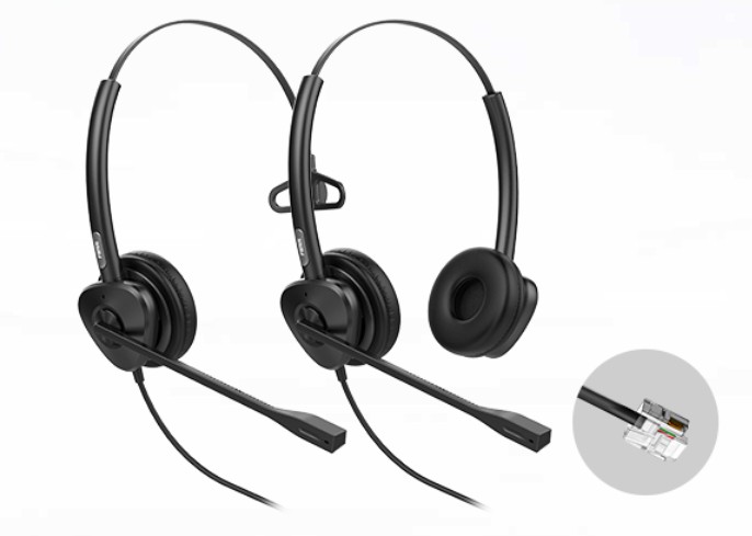 Fanvil HT302 RJ9 Dual Headset - OverThe Head Design VOIP Headsets