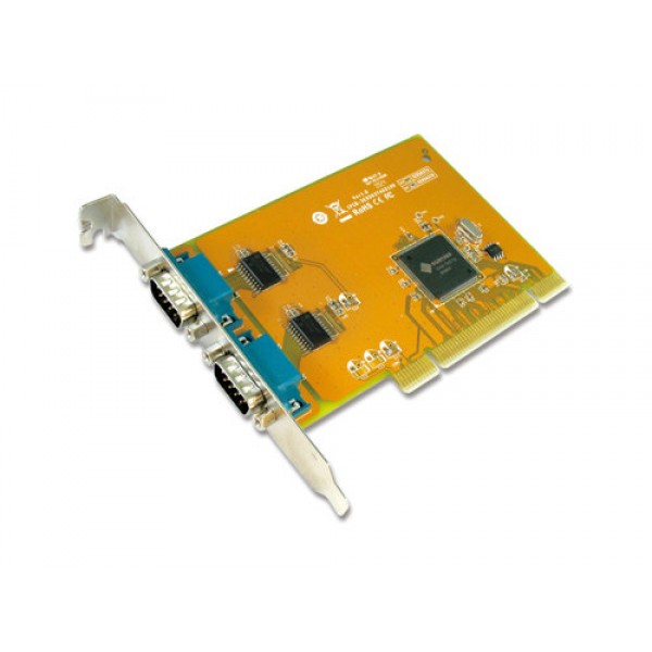 (LS) Sunix COMCARD-2P SER5037A Dual Port Serial IO Card PCI Card; speeds up to 115.2Kbps; Support Microsoft Windows I/O PCI / PCIe Devices