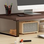 7-SOGA 50cm Black Computer Monitor Elevated Stand Desktop Support Station Rack