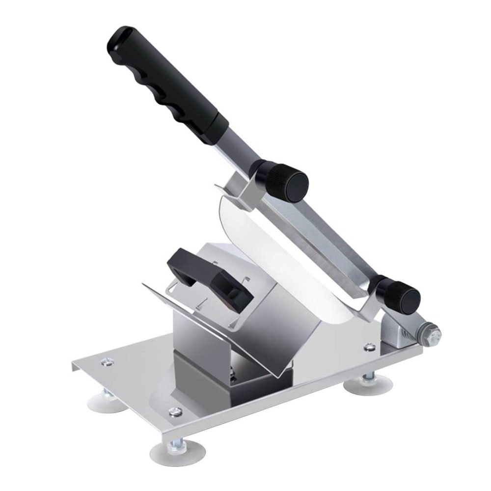 1-SOGA Manual Frozen Meat Slicer Handle Meat Cutting Machine 18/10 Commercial Grade Stainless Steel
