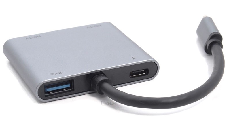 Oxhorn 4-in-1 USB-C to 2x HDMI 1xUSB3.0 1xUSB-C Charging Port 100W Power Delivery Support 4K@30Hz Displays USB