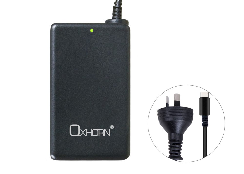 Oxhorn 65W AC Power Adapter USB-C Charger Power Delivery for Lenovo HP Dell Asus USB-C Laptop Tablet Mobile Built-in Power Supply Protection 2M Cable Notebook Accessories