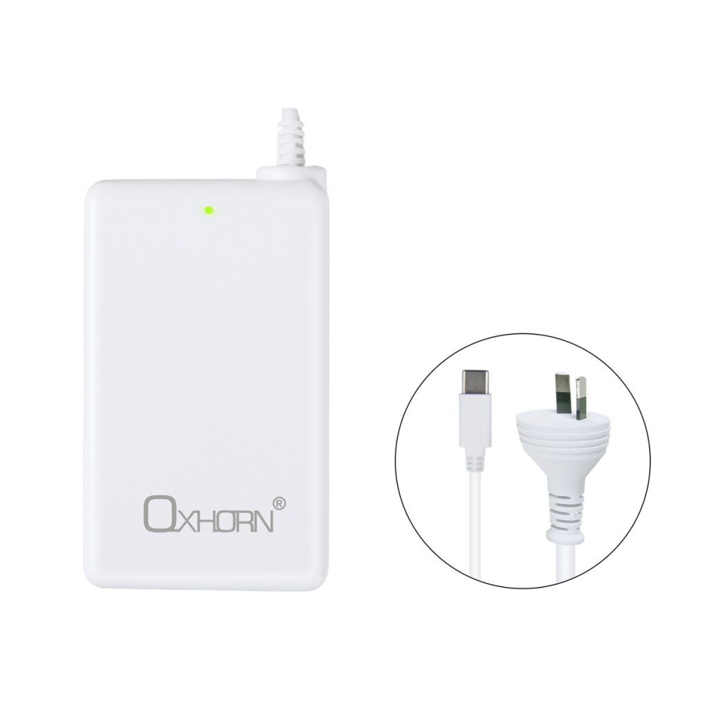 Oxhorn 65W AC Power Adapter USB-C Charger Power Delivery for Lenovo HP Dell Asus USB-C Laptop Tablet Mobile Built-in Power Supply Protection 2M Cable Notebook Accessories