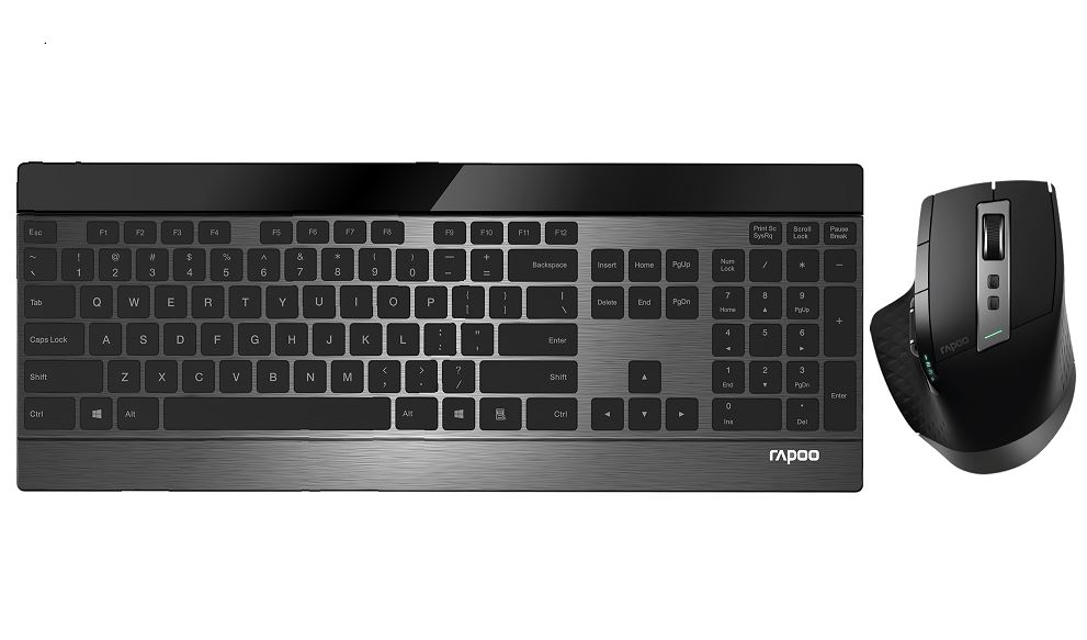 RAPOO 9900M Multi-mode Wireless Ultra-slim Keyboard & Mouse - Bluetooth 4.0 Keyboards