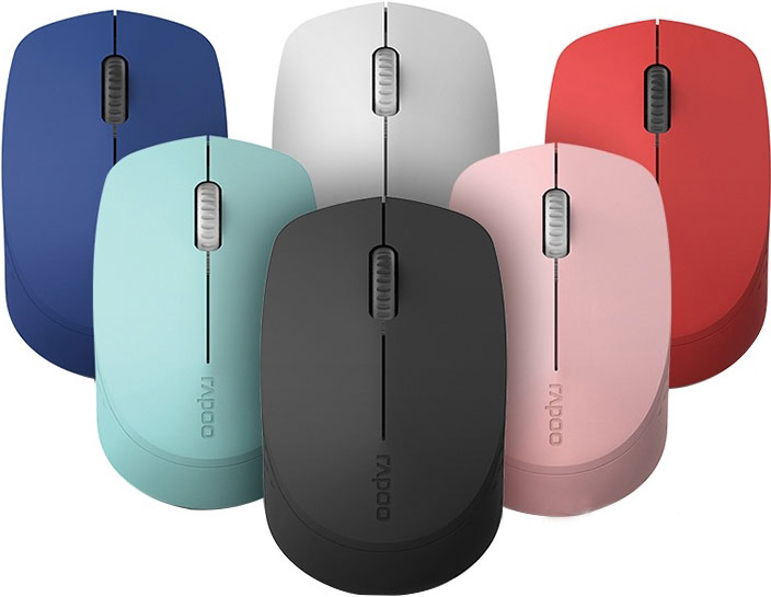 RAPOO M100 2.4GHz & Bluetooth 3 / 4 Quiet Click Wireless Mouse Black - 1300dpi Connects up to 3 Devices Mouse
