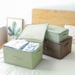 5-SOGA Green Large Portable Double Zipper Storage Box Moisture Proof Clothes Basket Foldable Home Organiser