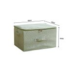 6-SOGA 2X Green Large Portable Double Zipper Storage Box Moisture Proof Clothes Basket Foldable Home Organiser