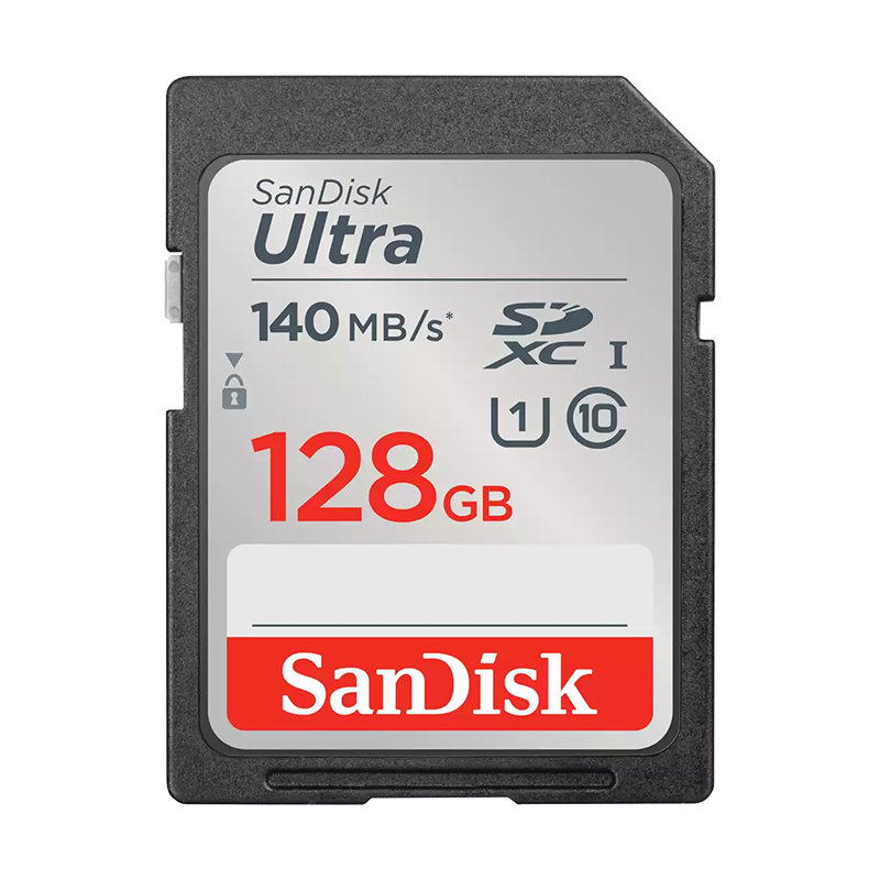 SanDisk Ultra 128GB SDHC SDXC UHS-I Memory Card 140MB/s Full HD Class 10 Speed Shock Proof Temperature Proof Water Proof X-ray Proof Digital Camera Flash Memory