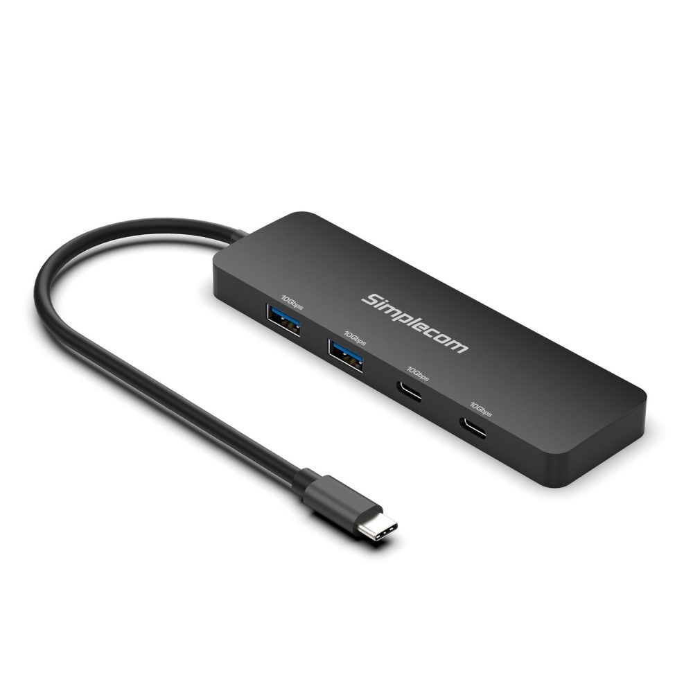 Simplecom CH392 USB 3.2 Gen2 USB-C 4-Port 10Gbps Hub (2x USB-A and 2x USB-C) Notebook Accessories