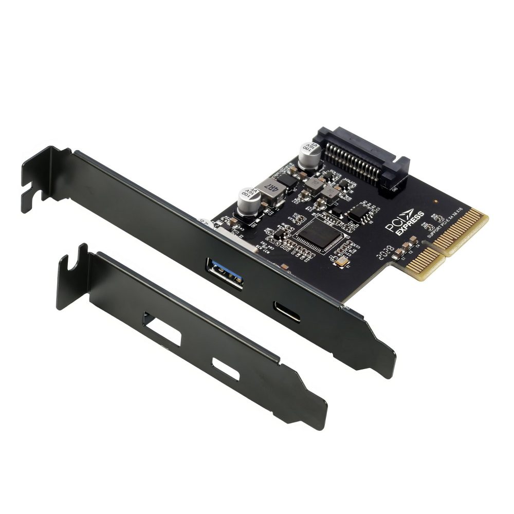Simplecom EC312v2 PCIe x4 to 2-Port USB 3.2 Gen II 10Gbps USB-C and USB-A Expansion Card Backup