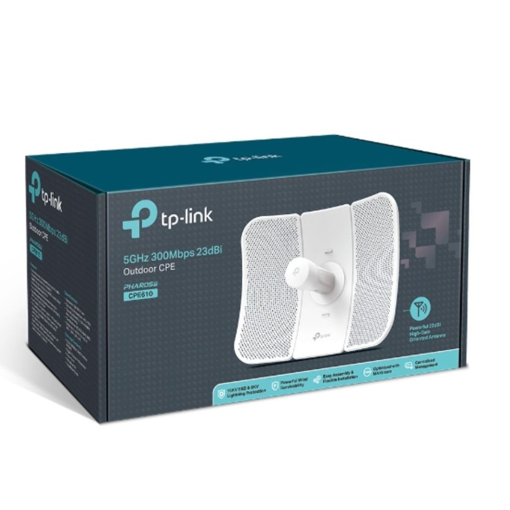 TP-Link CPE610 5GHz 300Mbps 23dBi Outdoor CPE MIMO Antenna AP Client Bridge Repeater AP Router AP Client Router Passive PoE Weatherproof Network - Consumer