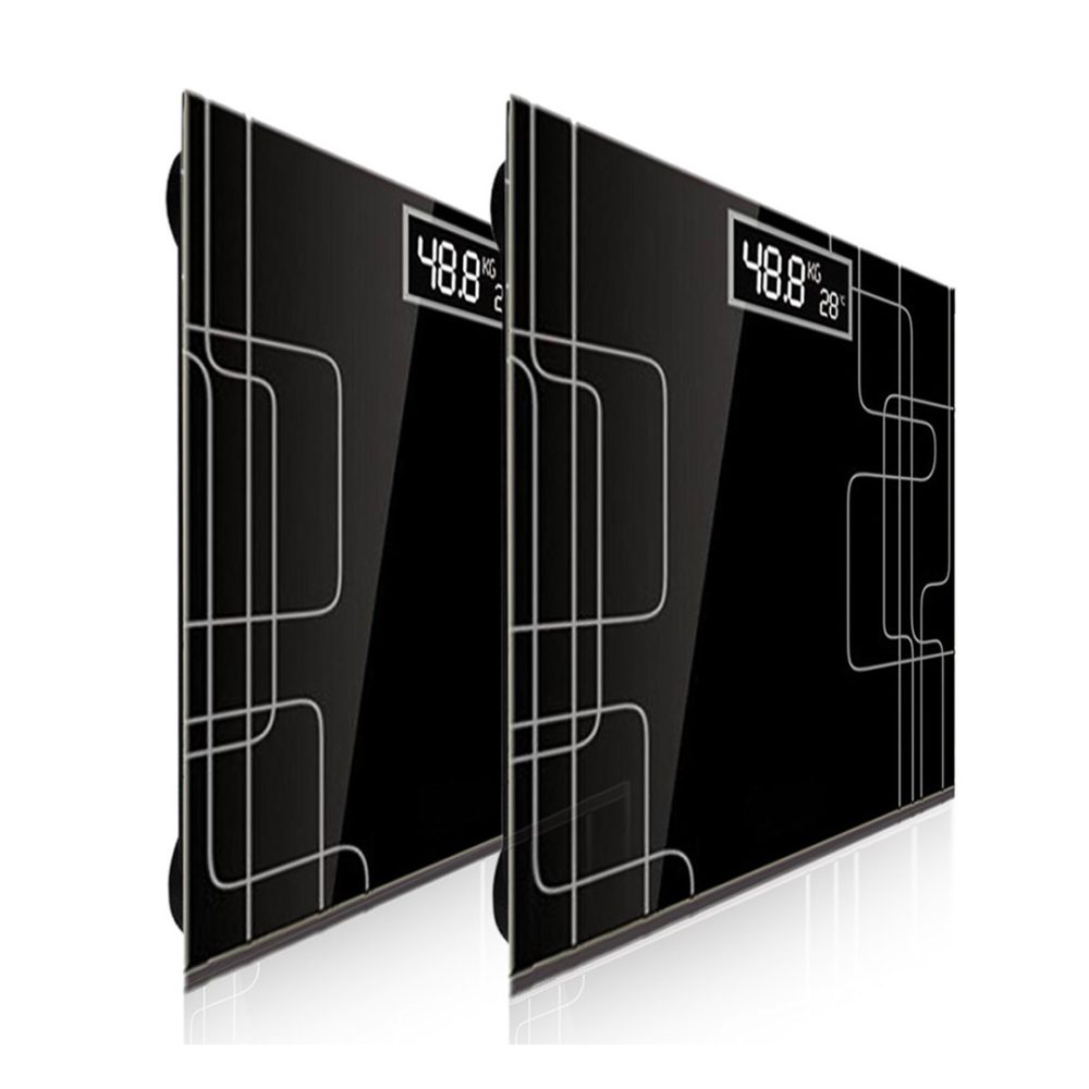 1-SOGA 2X 180kg Electronic Talking Scale Weight Fitness Glass Bathroom Scale LCD Display