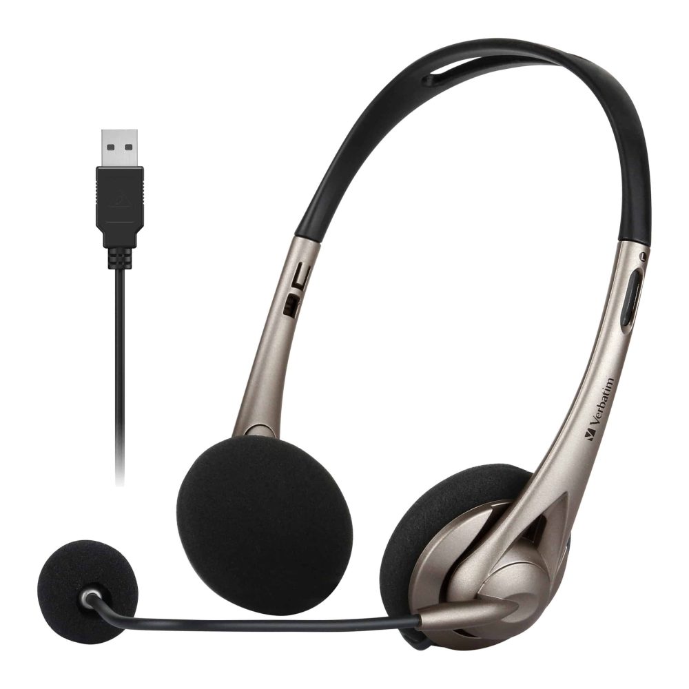 Verbatim Multimedia Headset with Boom Mic Headphone Speakers
